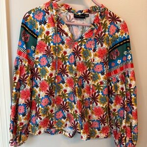 Emily Lovelock Floral Multicolor Women's Top